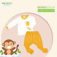Bộ Tay dài kaizoo bamboo cài vai túi vàng - Bé 3-13kg  (RTD2823)